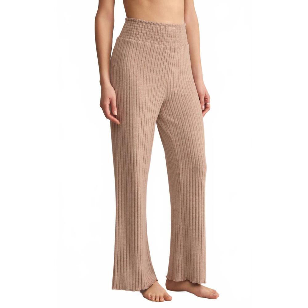 NEW Z SUPPLY dawn smocked rib pants in iced coffee - Picture 4 of 5